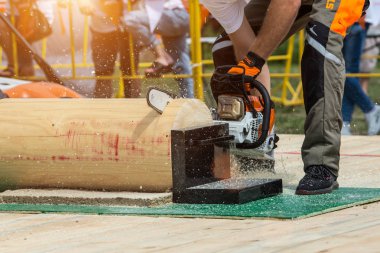 Khmelnitsky. Ukrayna. 22 Haziran 2019. Khmelnitsk içinde Stihl testere