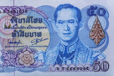 Tayland 50 Baht 1985.Majesteleri Kral Prajadhipok. Majesteleri Kral Bhumibol Adulyade. Dünya para koleksiyonu. Bonistikler..