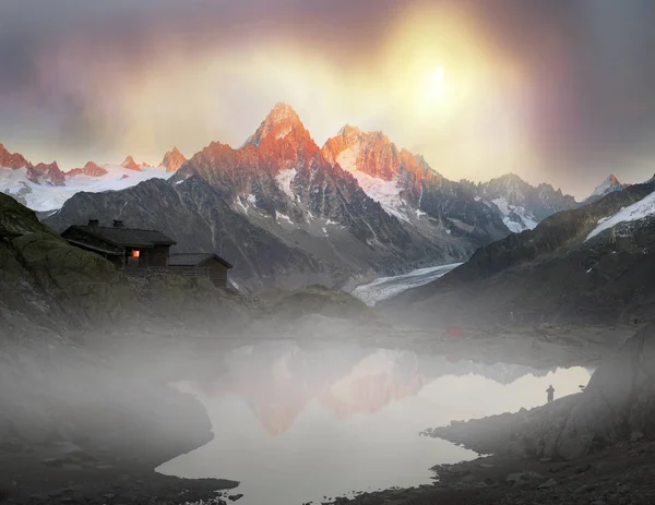 Laghi di cristallo Chamonix nelle Alpi — Foto Stock