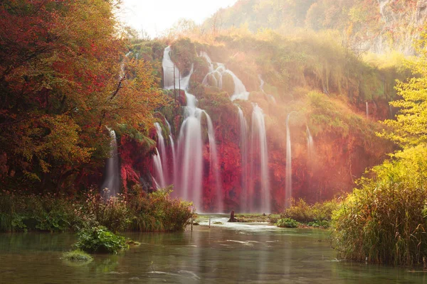 Plitvice Wasserfälle Kroatien Ist Einer Der Berühmten Orte Europa Sehr — Stockfoto