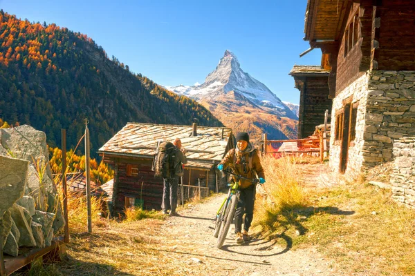 Schweiz Zermatt Oktober 2018 Herbstliche Skipisten Und Strahlend Schöne Landschaft — Stockfoto