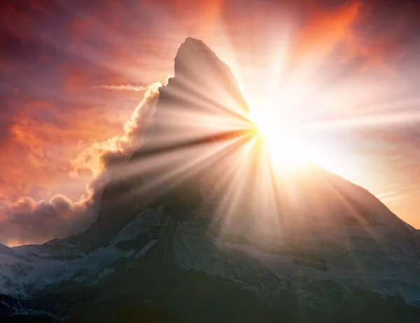 Pádu Sjezdovkách Střediska Zarmatt Jsou Místní Orientační Body Zářivě Krásnou — Stock fotografie