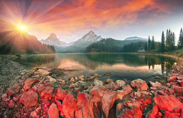 Озеро Оберзеє осінній ранок — стокове фото