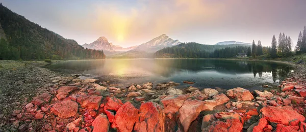 Lago Obersee mañana de otoño —  Fotos de Stock