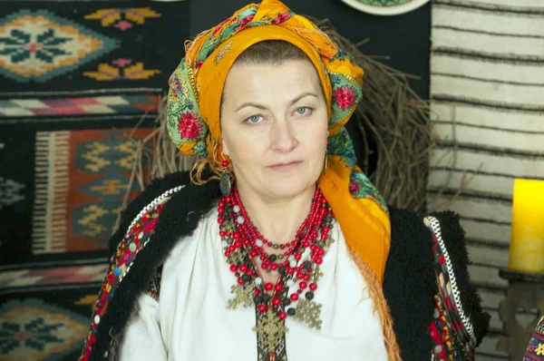 Ukrainiens Hutsuls Dans Les Carpates Costumes Traditionnels Anciens Ornements Qui — Photo