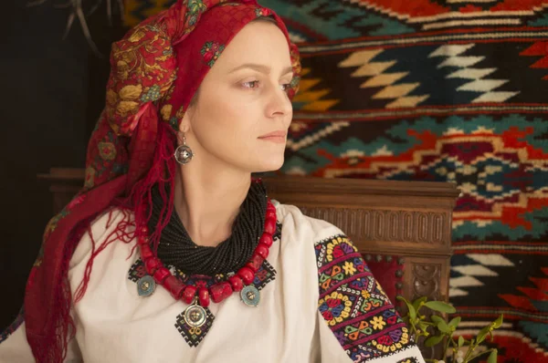 Ukrainiens Hutsuls Dans Les Carpates Costumes Traditionnels Anciens Ornements Qui — Photo