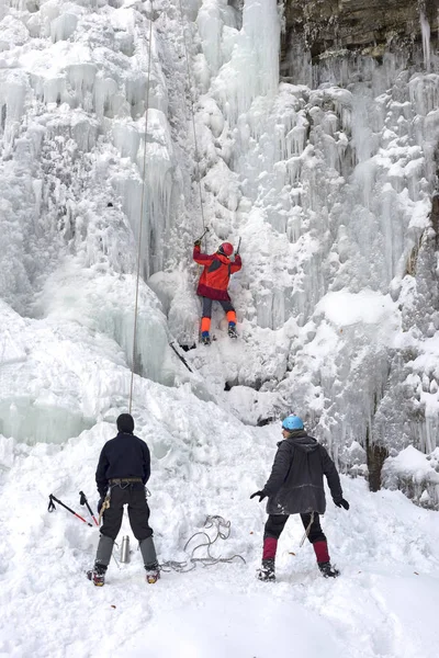 Buzullar Için Bir Buzul Sefere Alps Için Gitmeden Önce Eğitim — Stok fotoğraf