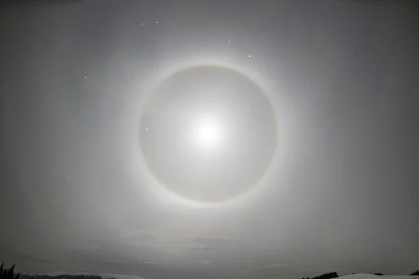 Lunar Halo in the Alps — Stock Photo, Image