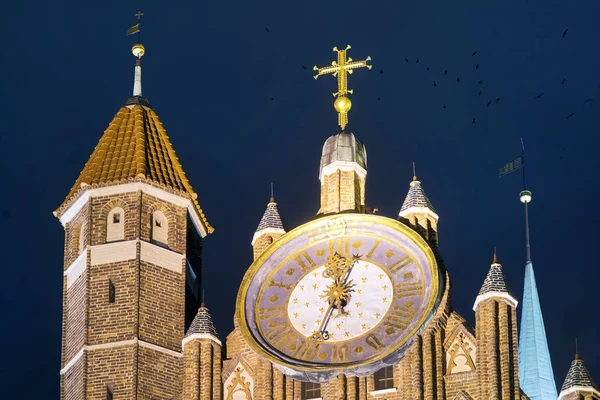 Fachada y reloj Gdansk —  Fotos de Stock