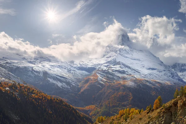 Matterhorn och höst — Stockfoto