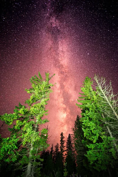 Jasné Hornaté Obloze Cordilleras Usa Hvězdy Mlhoviny Mléčná Dráha Galaxie — Stock fotografie
