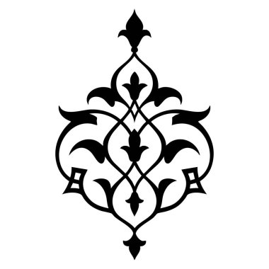 Klasik Osmanlı tarzı süs. Karmaşık simetrik detayları olan zarif arabesk tasarımı, geleneksel modeller için idealdir.