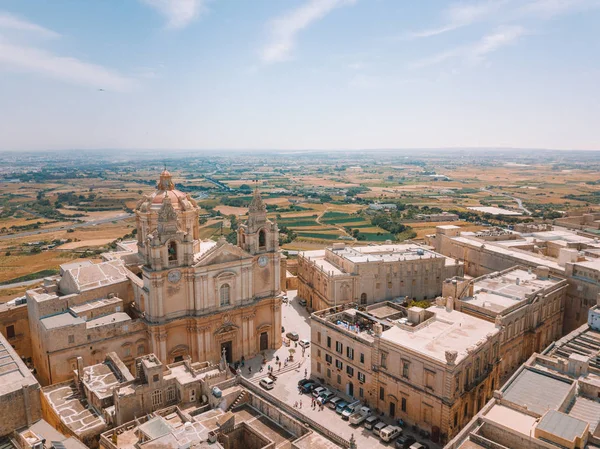 Aerial View Fortified Capital City Malta Silent City Mdina Imdina — Stock Photo, Image