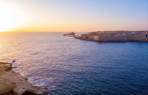Высоты Птичьего Полета Открывается Вид Город Валье Мальте Город Сверху — стоковое фото