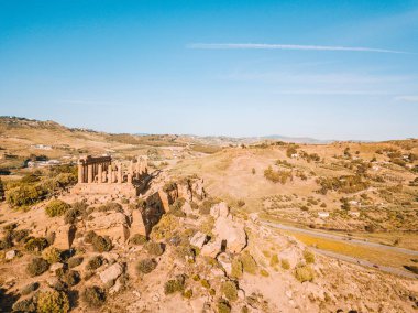 Selinunte, Sicilya, İtalya. Selinunte Güney Kıyıları, Sicilya İtalya üzerinde Akropolisi. Dor mimarisi Hera Tapınağı kalıntıları.