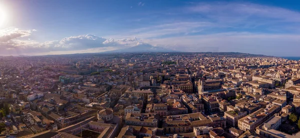 Hermosa Vista Aérea Ciudad Catania Sicilia — Foto de Stock