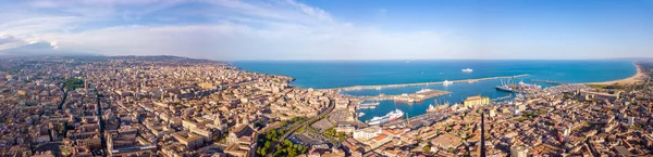 Vackra Flygfoto Staden Catania Sicilien — Stockfoto