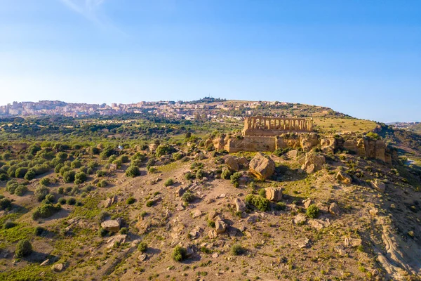 Selinunte, Sicilya, İtalya. Selinunte Güney Kıyıları, Sicilya İtalya üzerinde Akropolisi. Dor mimarisi Hera Tapınağı kalıntıları.