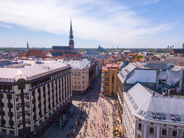 Riga Letonia Mayo 2018 Maratón Internacional Lattelecom 2018 Comience Terraplén —  Fotos de Stock