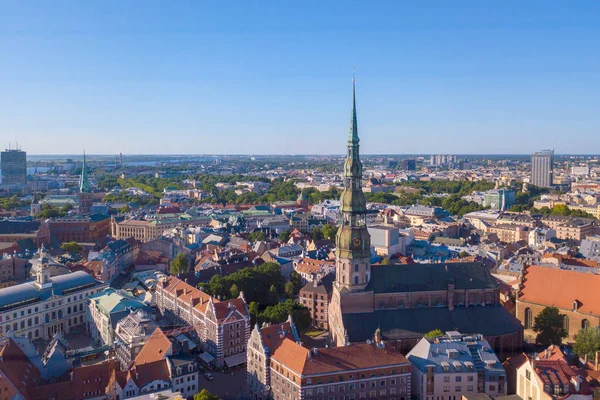 Aerial View Peter Church Riga Latvia — Stock Photo, Image
