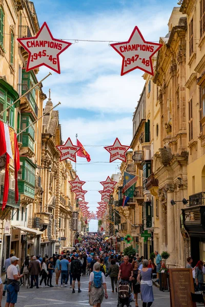 Maj 2018 Vackra Gamla Staden Valletta Malta — Stockfoto