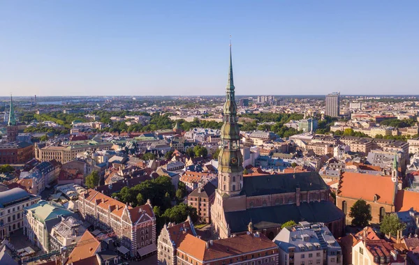 Вид Воздуха Церковь Петра Рига Латвия — стоковое фото
