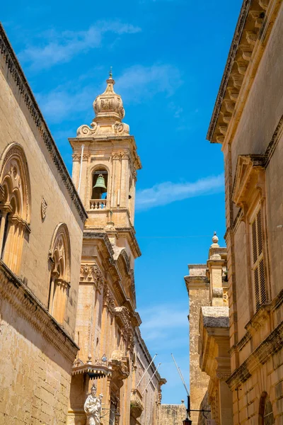 Hermosa Arquitectura Del Casco Antiguo Mdina Malta — Foto de Stock