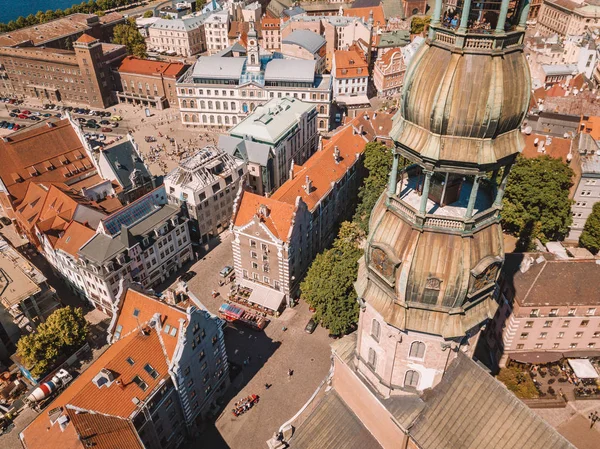 Maggio 2018 Riga Lettonia Bella Vista Aerea Riga Dall Alto — Foto Stock