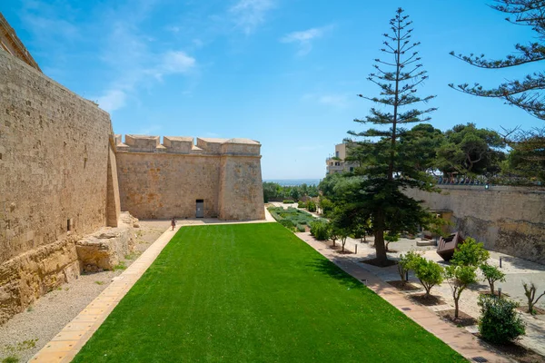 Bellissima Architettura Del Centro Storico Mdina Malta — Foto Stock