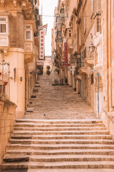 Valeta Malta Mayo 2018 Las Calles Estrechas Antigua Valeta Malta — Foto de Stock