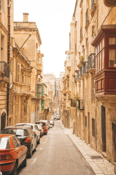 Valletta Malta Maj 2018 Smala Gatorna Gammalt Valletta Malta Med — Stockfoto