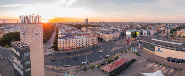 Června 2018 Riga Lotyšsko Krásný Letecký Pohled Město Riga Shora — Stock fotografie
