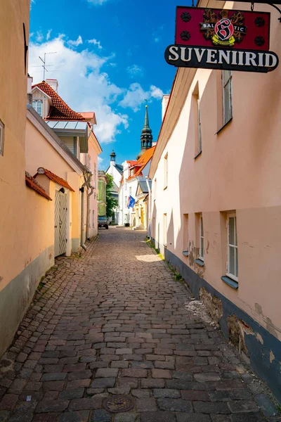 Juni 2018 Tallinn Estland Altstadt Von Tallinn Mit Engen Gassen — Stockfoto