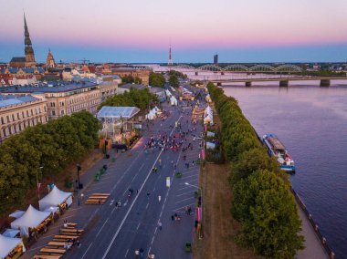22 Haziran 2018. Riga, Letonya. Riga Şehir Manzaralı 