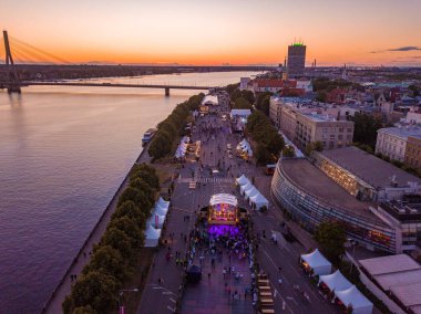 22 Haziran 2018. Riga, Letonya. Riga Şehir Manzaralı 