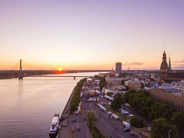 22 Haziran 2018. Riga, Letonya. Riga Şehir Manzaralı 