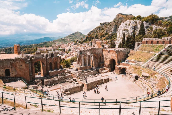 Mayo 2018 Taormina Italia Caldero Del Antiguo Teatro Griego Taormina — Foto de Stock