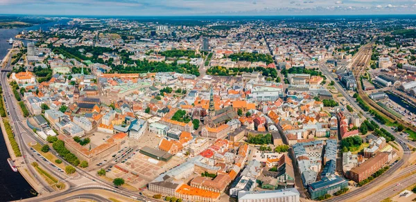 Juli 2018 Riga Letland Luchtfoto Van Riga Hoofdstad Van Letland — Stockfoto