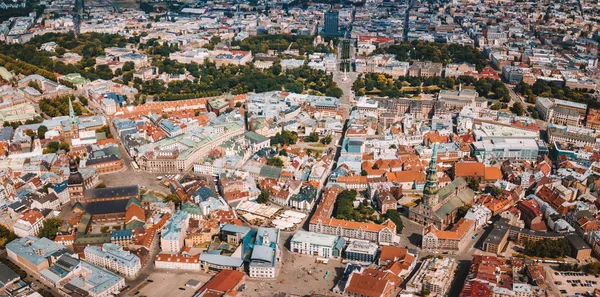 Julho 2018 Riga Letónia Vista Aérea Cidade Riga Capital Letónia — Fotografia de Stock