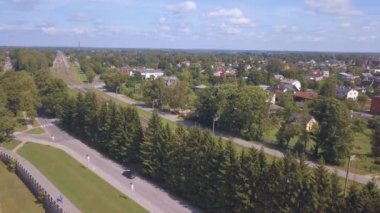 Sigulda havadan görünümü / Letonya yarış kızağı, kızak ve iskelet parça