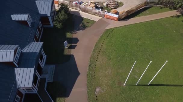 New Castle Sigulda Içinde Hava Görünümünü Güzel Letonya Doğa — Stok video
