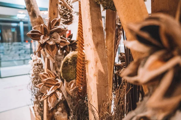 Maret 2018 Saalbach Austria Indah Interior Kayu Desain Dengan Lilin — Stok Foto