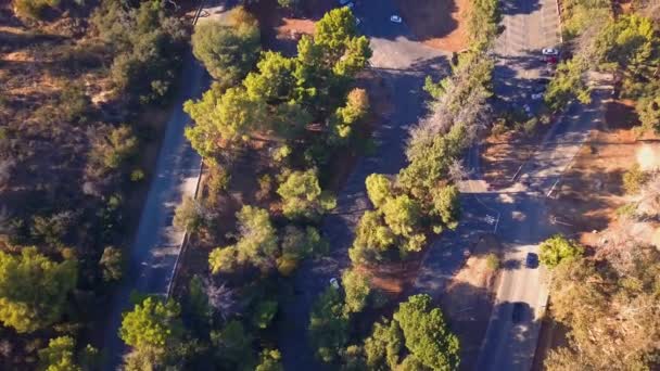 Piękne Hollywood Sign Widok Dzielnicy Góry Widok Lotu Ptaka Znak — Wideo stockowe