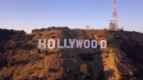 Hollywood Californie Septembre 2018 Vue Aérienne Célèbre Hollywood Sign Septembre — Video