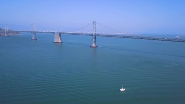 Hermosa Vista Aérea Ciudad San Francisco Con Calles Concurridas Rascacielos — Vídeo de stock