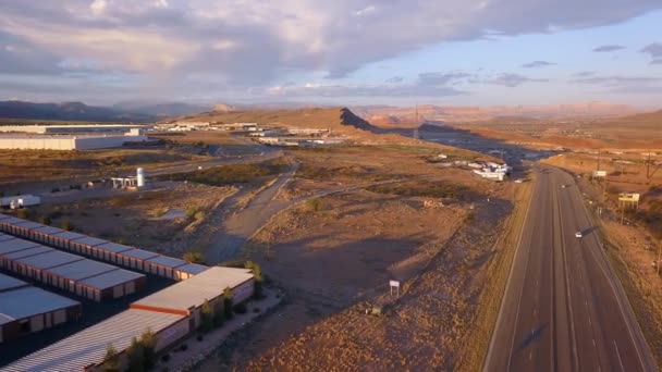Mooie Luchtfoto Van Arizona Van Eindeloze Oneindigheid Weg Naar Grand — Stockvideo