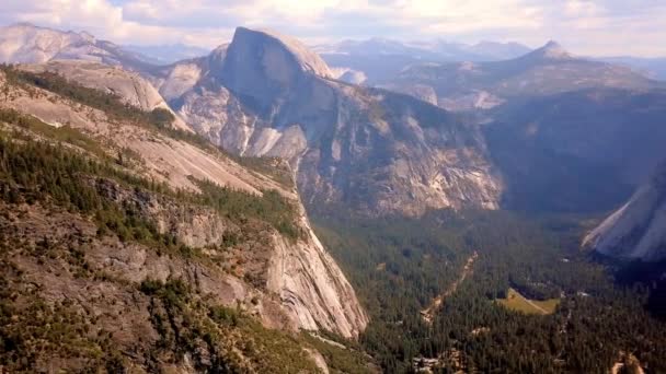 Veduta Aerea Del Parco Nazionale Dello Yosemite Dall Alto Con — Video Stock