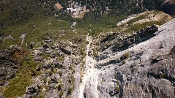 Vue Aérienne Parc National Yosemite Haut Avec Énormes Cascades Des — Video