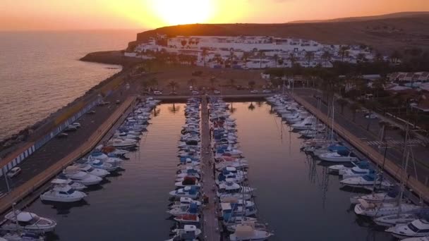 Července 2018 Doky Gran Canaria Španělsko Letecký Pohled Doky Mnoha — Stock video