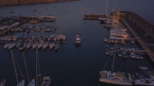 Julho 2018 Docas Gran Canaria Espanha Vista Aérea Das Docas — Vídeo de Stock